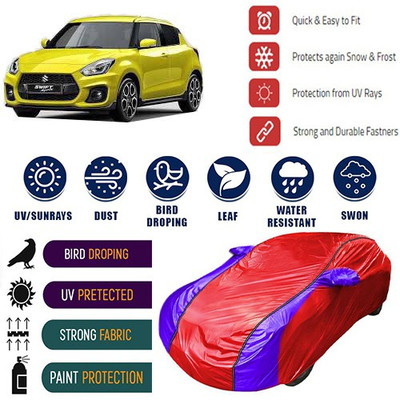 MotohunK Car Cover For Maruti Suzuki Swift (With Mirror Pockets)(Red, Blue, For 2019 Models)
