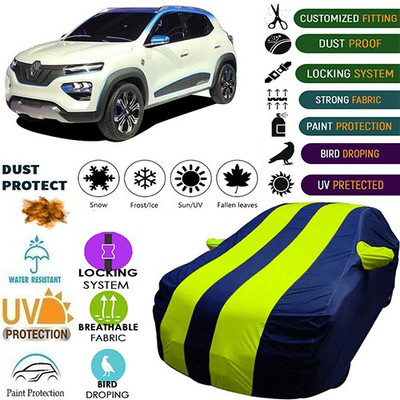 MotohunK Car Cover For Renault Kwid (With Mirror Pockets)(Green, Blue, For 2019 Models)
