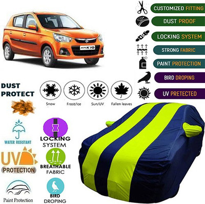 MotohunK Car Cover For Maruti Suzuki Alto K10 (With Mirror Pockets)(Green, Blue, For 2019 Models)