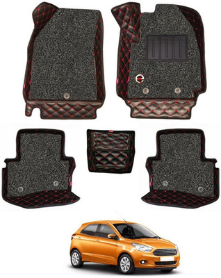 elegant Leatherite 7D Mat For  Ford Figo(Black, Red)