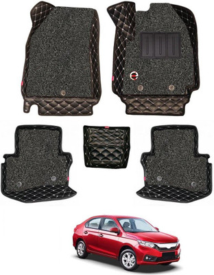 elegant Leatherite 7D Mat For  Honda Amaze(Black, White)
