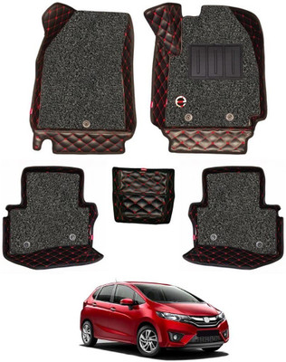 elegant Leatherite 7D Mat For  Honda Jazz(Black, Red)