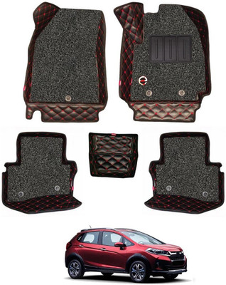 elegant Leatherite 7D Mat For  Honda WR-V(Black, Red)