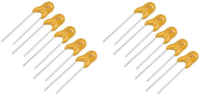 e4u 10uF 16V Radial Tantalum Electrolytic Capacitor - 10 No's Electronic Components Electronic Hobby Kit