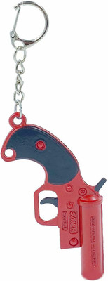 the salespark PUBG Battlegrounds Flare Gun Metal Keychain Key Chain