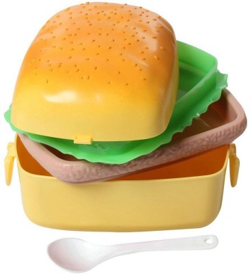 Universal Belfast Square Burger Shaped 2 compartments Lunch Box 2 Containers Lunch Box(450 ml)