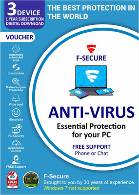 F-Secure Anti-virus 1 User 1 Year(Voucher)