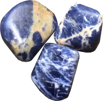 ALDOMIN Sodalite Healing Crystal Tumble Stone (Set Of 3 Pieces) Decorative Showpiece  -  2 cm(Crystal, Blue)