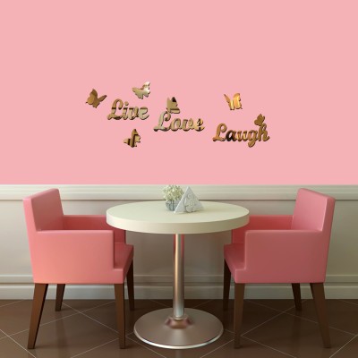 DECOR KAFE 29 cm Acrylic Mirror Style Removable Decal Vinyl Art Self Adhesive Sticker(Pack of 1)