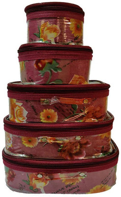 Aavni Toiletry Shaving Makeup Bindi Bangle Socks Hanky Storage special Vanity Box(Maroon)