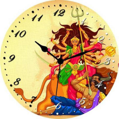 saanvishubh Analog 28 cm X 28 cm Wall Clock(Multicolor, Without Glass, Standard)