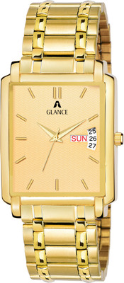 Aglance 1506YM02 Golden dial Gold plated Analog Watch  - For Men