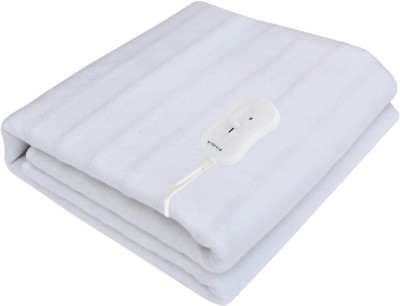 Pindia Solid Single Electric Blanket for  Heavy Winter(Polyester, White)