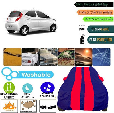 MotohunK Car Cover For Hyundai Eon (With Mirror Pockets)(Red, Blue, For 2019 Models)