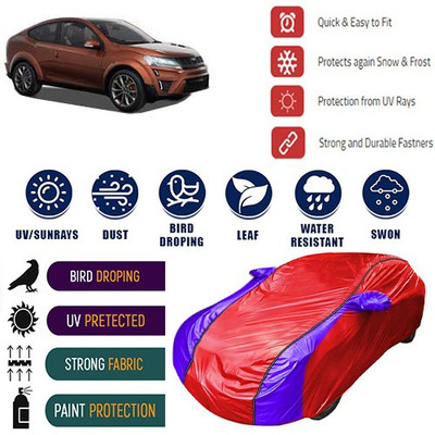 MotohunK Car Cover For Mahindra Universal For Car (With Mirror Pockets)(Red, Blue, For 2019 Models)