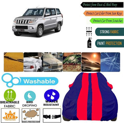 MotohunK Car Cover For Mahindra TUV300 (With Mirror Pockets)(Red, Blue, For 2019 Models)