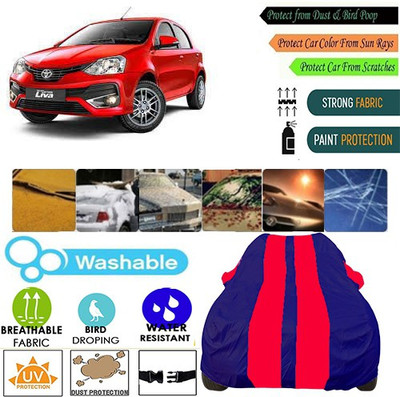 MotohunK Car Cover For Toyota Etios Liva (With Mirror Pockets)(Red, Blue, For 2019 Models)