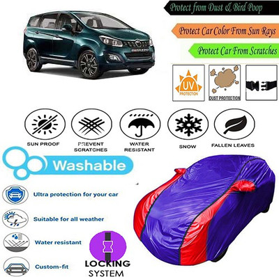 MotohunK Car Cover For Mahindra Marazzo (With Mirror Pockets)(Blue, Red, For 2019 Models)