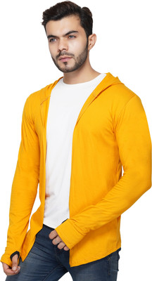 HURAIRA Men No Closure Solid Cardigan