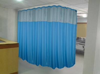 Lushomes 305 cm (10 ft) Polyester Semi Transparent Long Door Curtain Single Curtain(Self Design, Dark Blue)