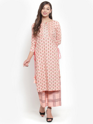 indibelle Women Printed Straight Kurta(Multicolor)