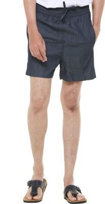 Twist99 Solid Men Denim Blue Denim Shorts
