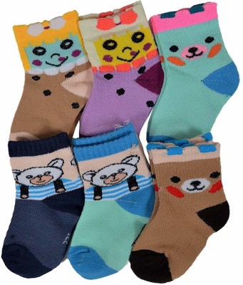 Neo Smarrt Baby Boys & Baby Girls Printed Ankle Length(Pack of 6)