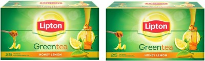 Lipton HONEY LEMON GREEN TEA ( 2 BOXES OF 25 TEA BAGS) Honey, Lemon Green Tea Bags Box(2 x 25 Bags)