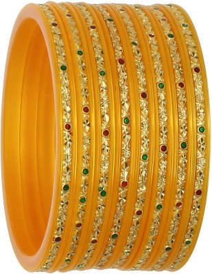 Barrfy Collections Plastic Gold-plated Bangle Set(Pack of 8)