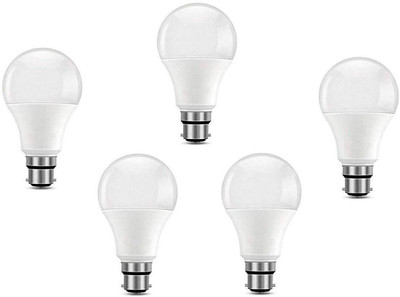 ERH India 9 W Round B22 LED Bulb(White, Pack of 5)