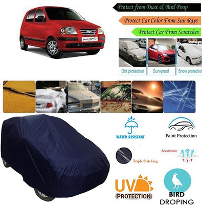 MotohunK Car Cover For Hyundai Santro Xing (Without Mirror Pockets)(Blue, For 2019 Models)