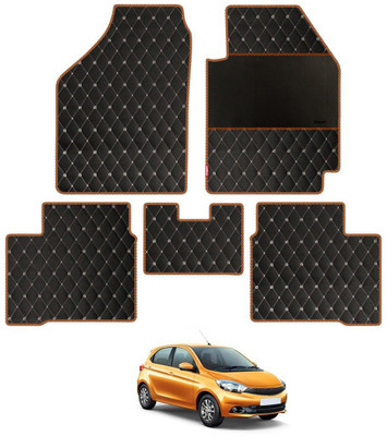 elegant Leatherite Standard Mat For  Tata Tiago(Black, Orange)