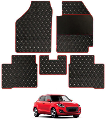 elegant Leatherite Standard Mat For  Maruti Suzuki New Swift(Black, Red)