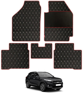 elegant Leatherite Standard Mat For  Kia Seltos(Black, Red)