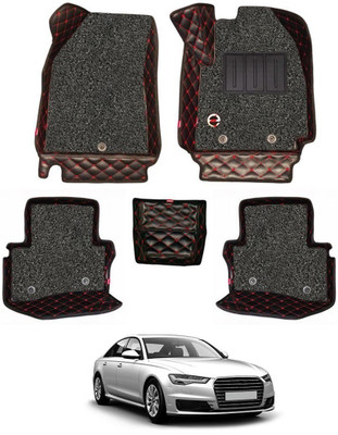 elegant Leatherite 7D Mat For  Audi A6(Black, Red)