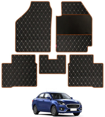 elegant Leatherite Standard Mat For  Maruti Suzuki New Dzire(Black, Orange)