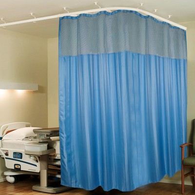 Lushomes 274 cm (9 ft) Polyester Semi Transparent Long Door Curtain Single Curtain(Striped, Dark Blue)