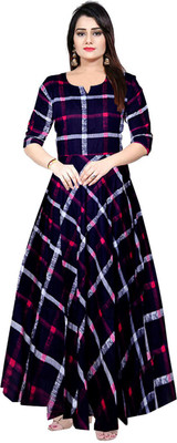 SILVER ORGANISATION Anarkali Gown(Multicolor)