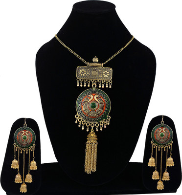 Darsha Collections Alloy Copper Multicolor Jewellery Set(Pack of 1)
