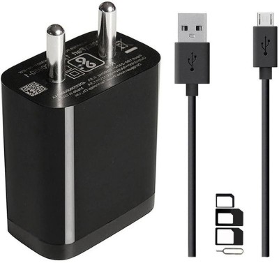 GoSale Wall Charger Accessory Combo for Micromax Dual 4(Black)