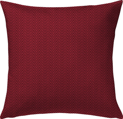 OASIS Polyester Fibre Geometric Cushion Pack of 1(Red)