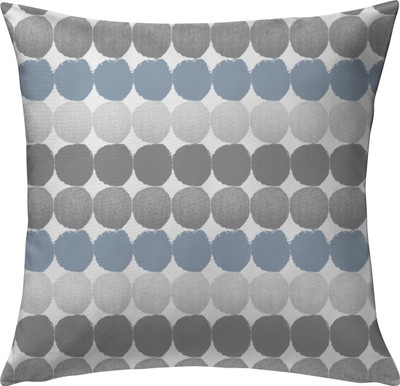 OASIS Polyester Fibre Polka Cushion Pack of 1(Grey)