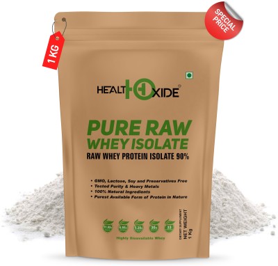 HEALTHOXIDE Whey Protein Isolate (Raw & Unflavored / 27 G Protein per Serving) – 1 Kg. Whey Protein(1 kg, Unflavored)