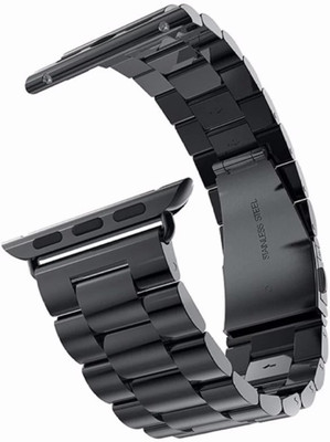 CHG Stainless Steel Black Strap Watch (42-44 mm) Smart Watch Strap(Black)