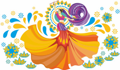 Divine studio 48 cm Divine studioBeautiful Abstract Multicolor Design Wall Sticker 48cm x 78cm Self Adhesive Sticker(Pack of 1)