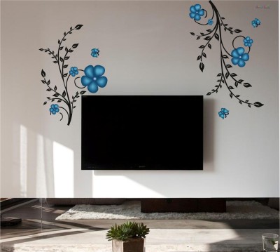 Sticker Hub 120 cm Creatick Situdio LCD Floral Wall Sticker Self Adhesive Sticker(Pack of 1)