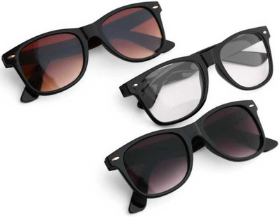 Elligator Wayfarer Sunglasses(For Men & Women, Multicolor)