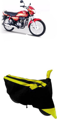 Hynak Two Wheeler Cover for Hero(CD deluxe, Yellow, Black)