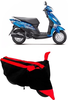 Hynak Two Wheeler Cover for Suzuki(Let's, Red, Black)