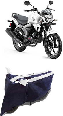 Hynak Two Wheeler Cover for Honda(CB Trigger, White, Black)